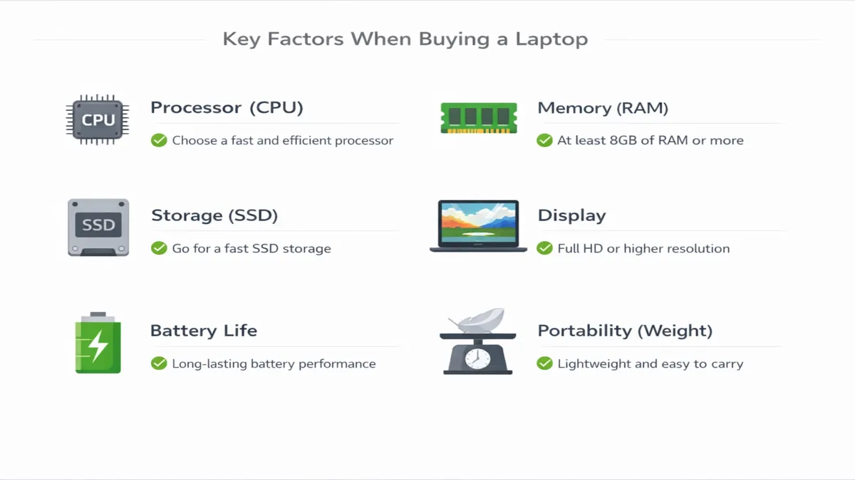 Laptop buying guide checklist