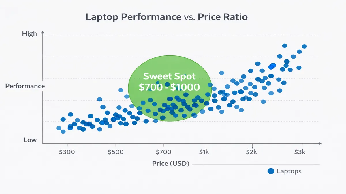 Laptop value-for-money comparison chart
