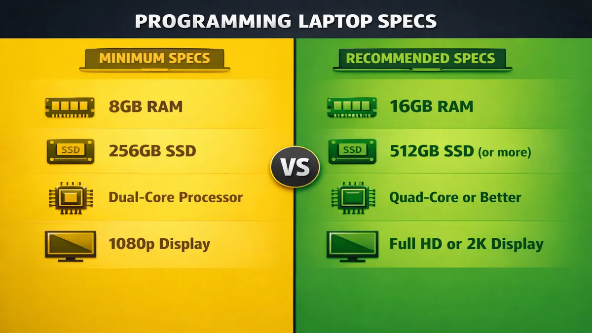 Laptop requirements for programming — specs guide