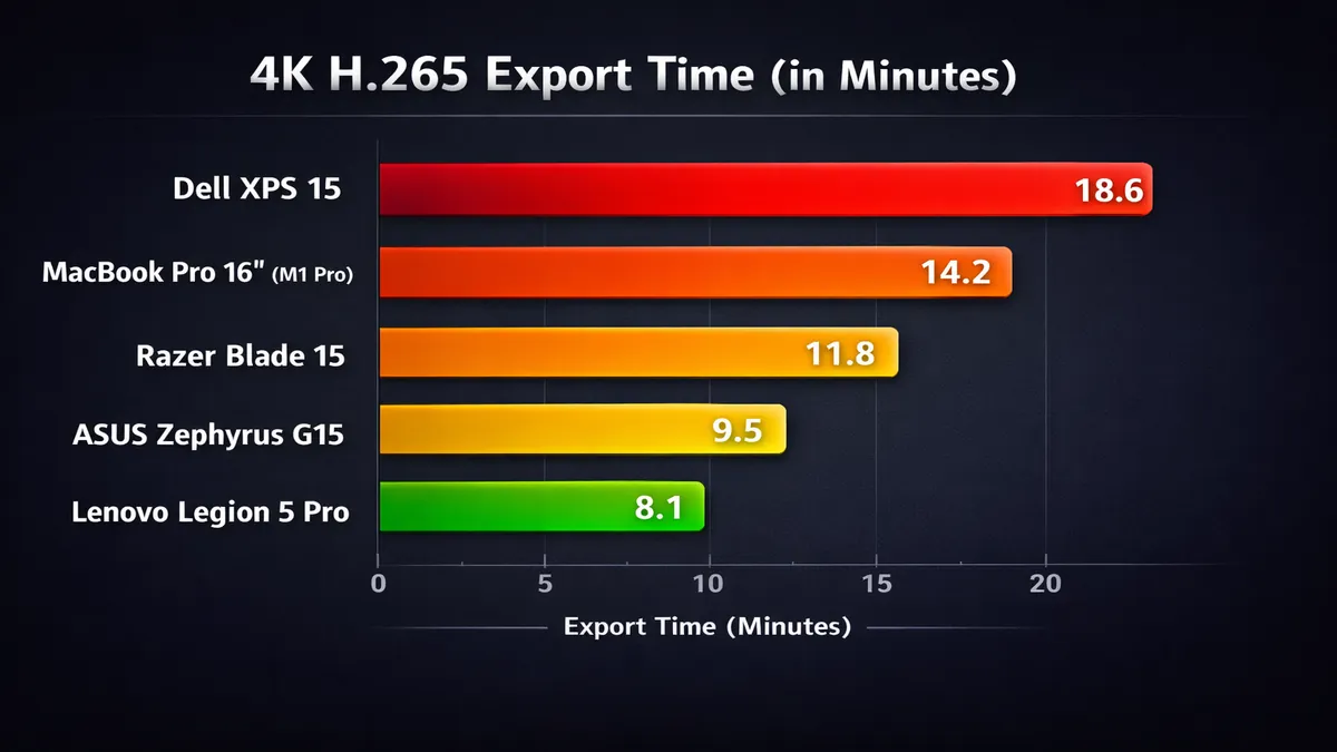 4K video export speed comparison