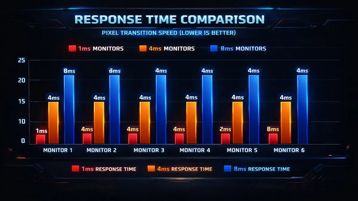 144Hz monitor response time comparison