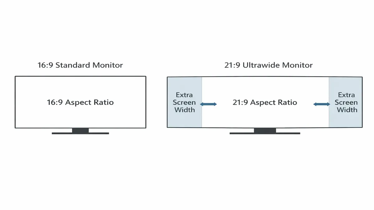 21:9 ultrawide vs 16:9 standard monitor aspect ratio