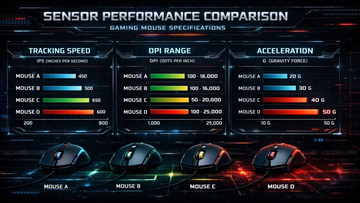 Gaming mouse sensor comparison