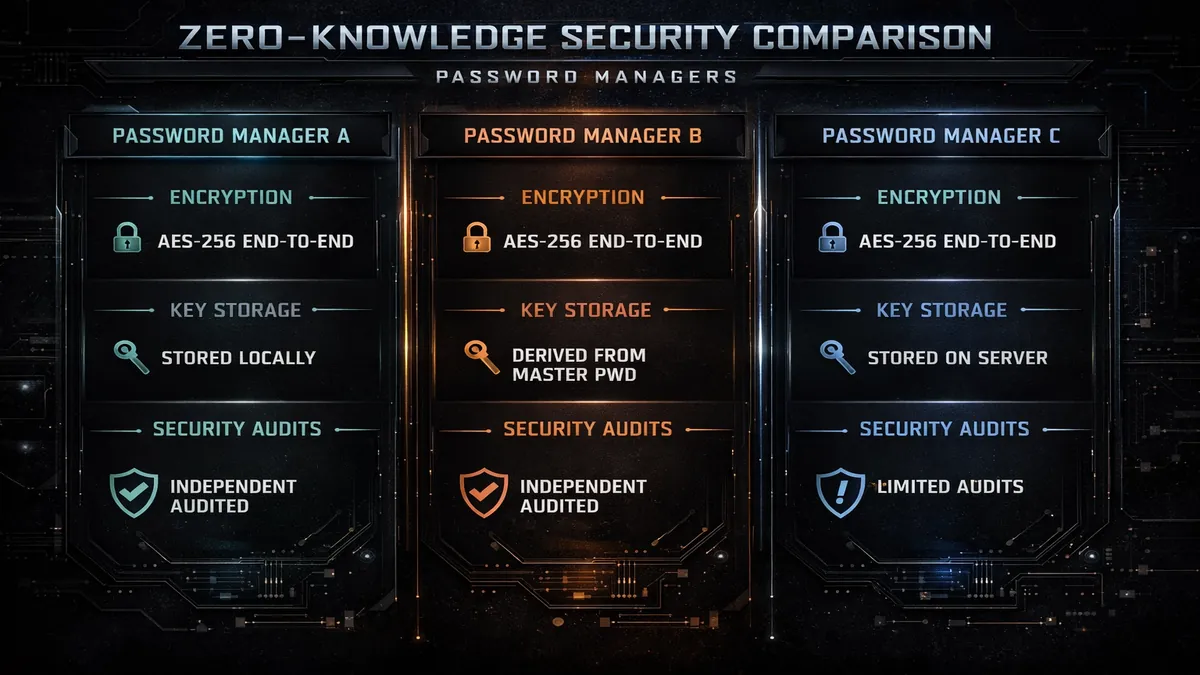 Password manager security comparison