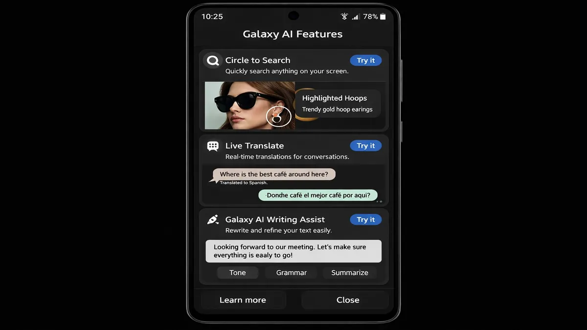 Samsung One UI 7 Galaxy AI features