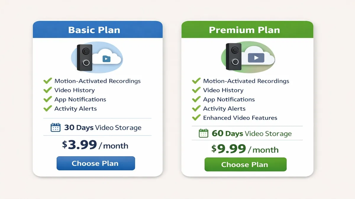 Ring vs Nest Doorbell subscription plans