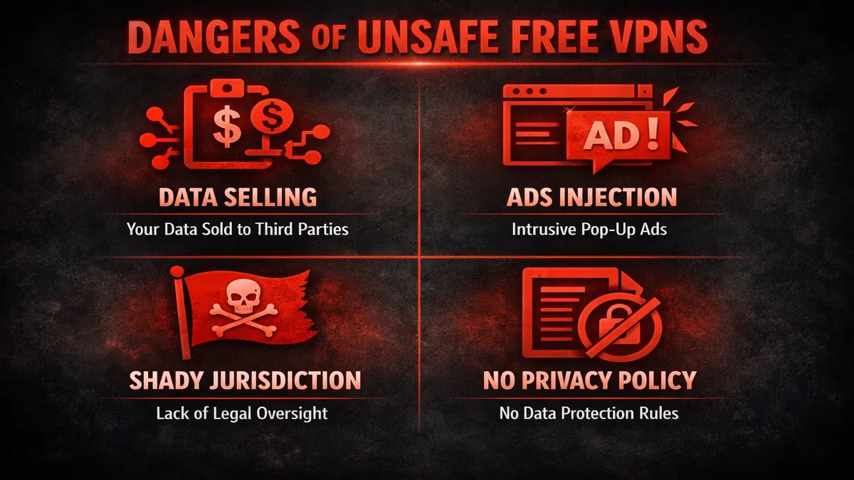 Free VPN dangers — warning signs to avoid