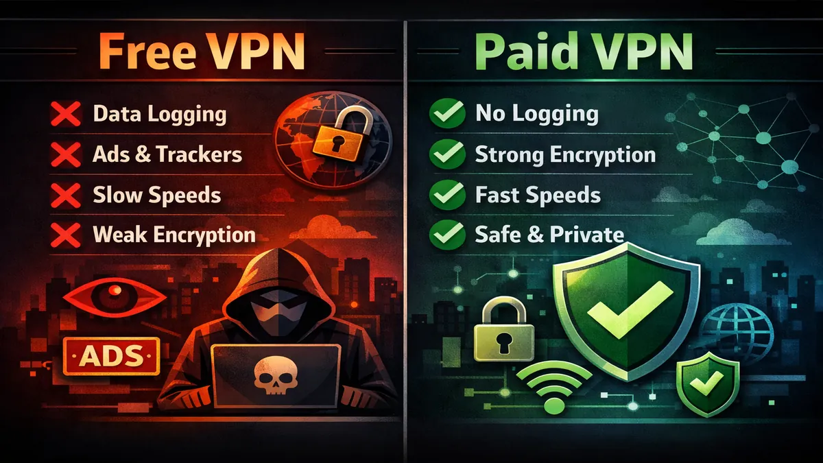 Free VPN vs paid VPN — risks and benefits
