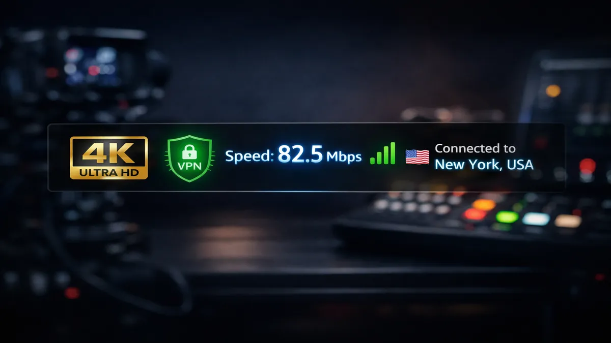 VPN streaming speed test — 4K performance